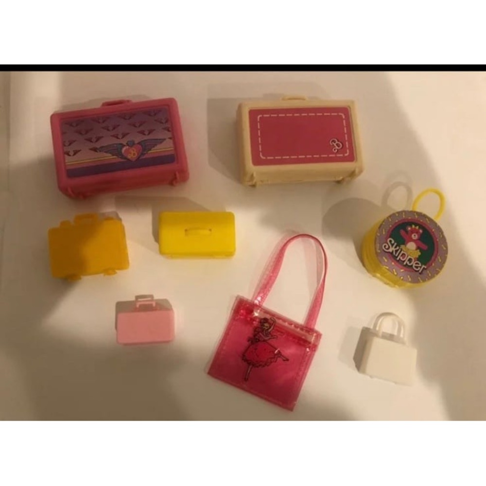 8 Vintage Barbie Doll Suitcases Bags
